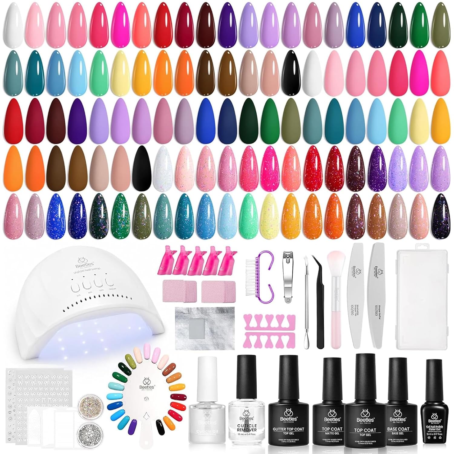 35 Color Gel Nail Kit: Complete Home Manicure Set