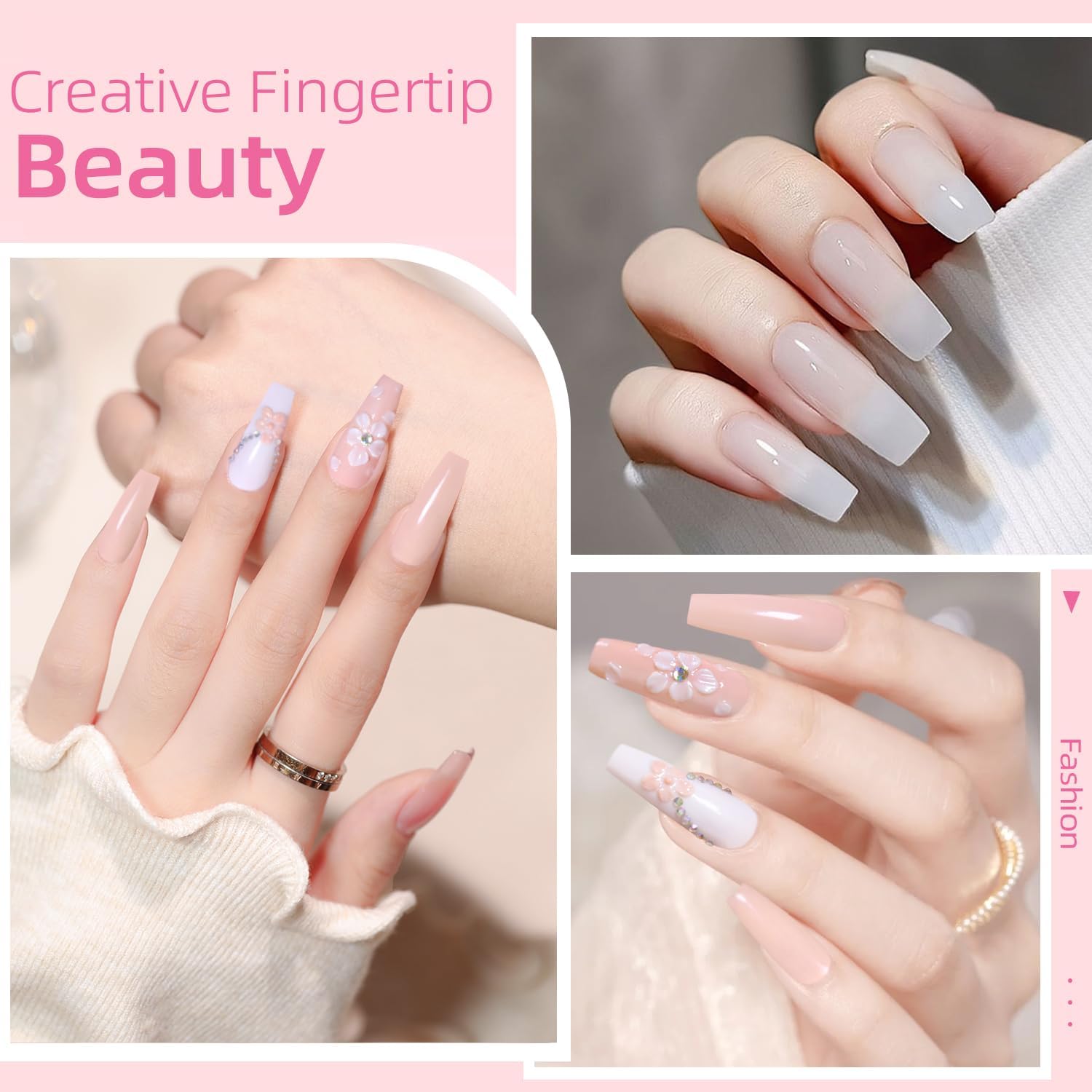 DouborQ acrylic nail kit with electric drill and 12 color powders laid out with brushes, forms, and top/base coats - 4