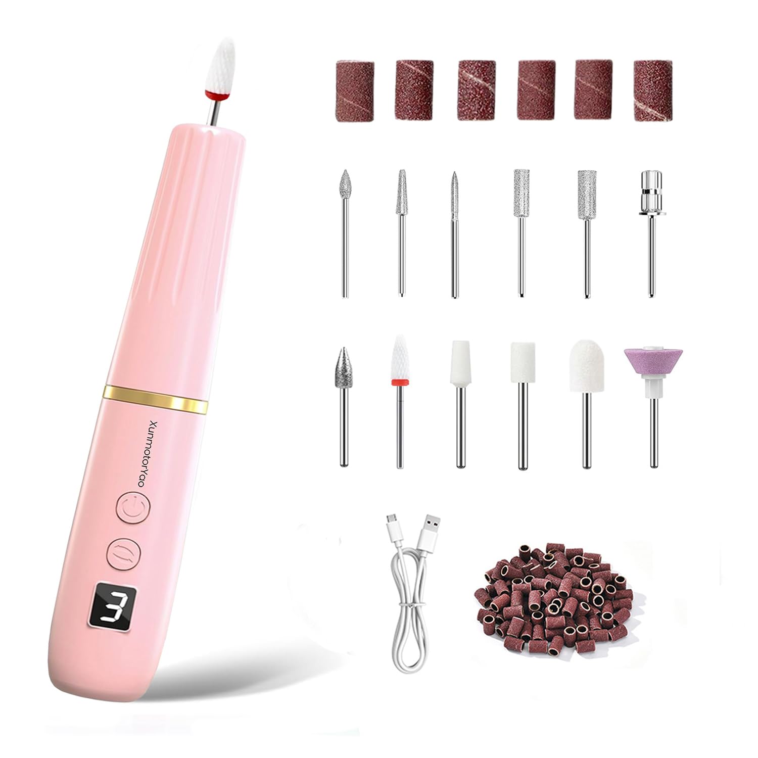 Cordless Electric Nail Drill: Compact 20,000 RPM Kit