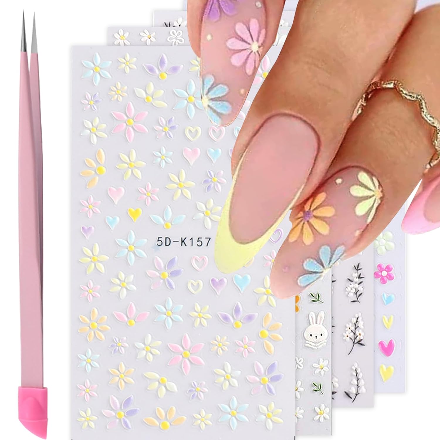 Flower Nail Stickers: Easy Floral Decals for Manicures