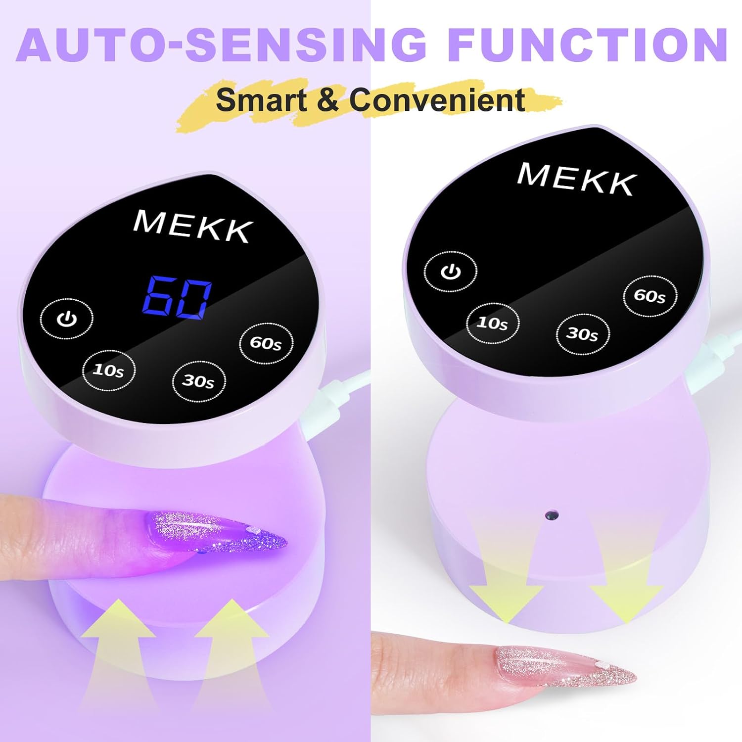 MEKK peach-shaped mini UV LED nail lamp - 3