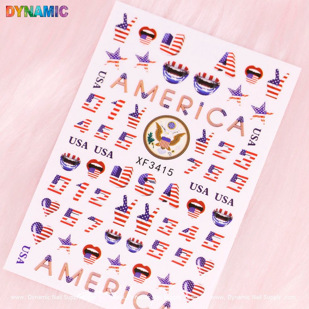 American Flag Nail Stickers — Beginner’s Step Guide