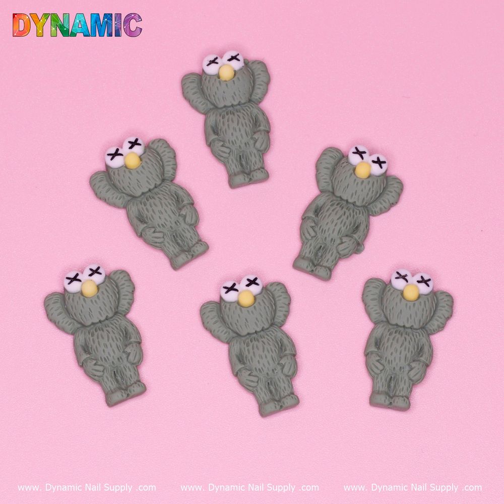 Army green KAWS nail charms pack - 2