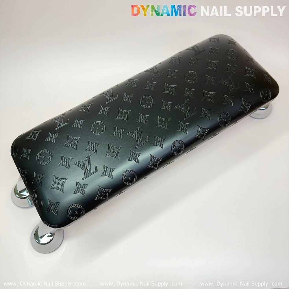 black leather manicure arm rest cushion - 4