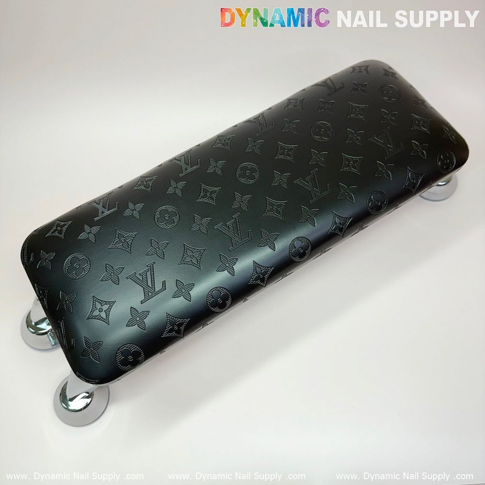black leather manicure arm rest cushion - 5