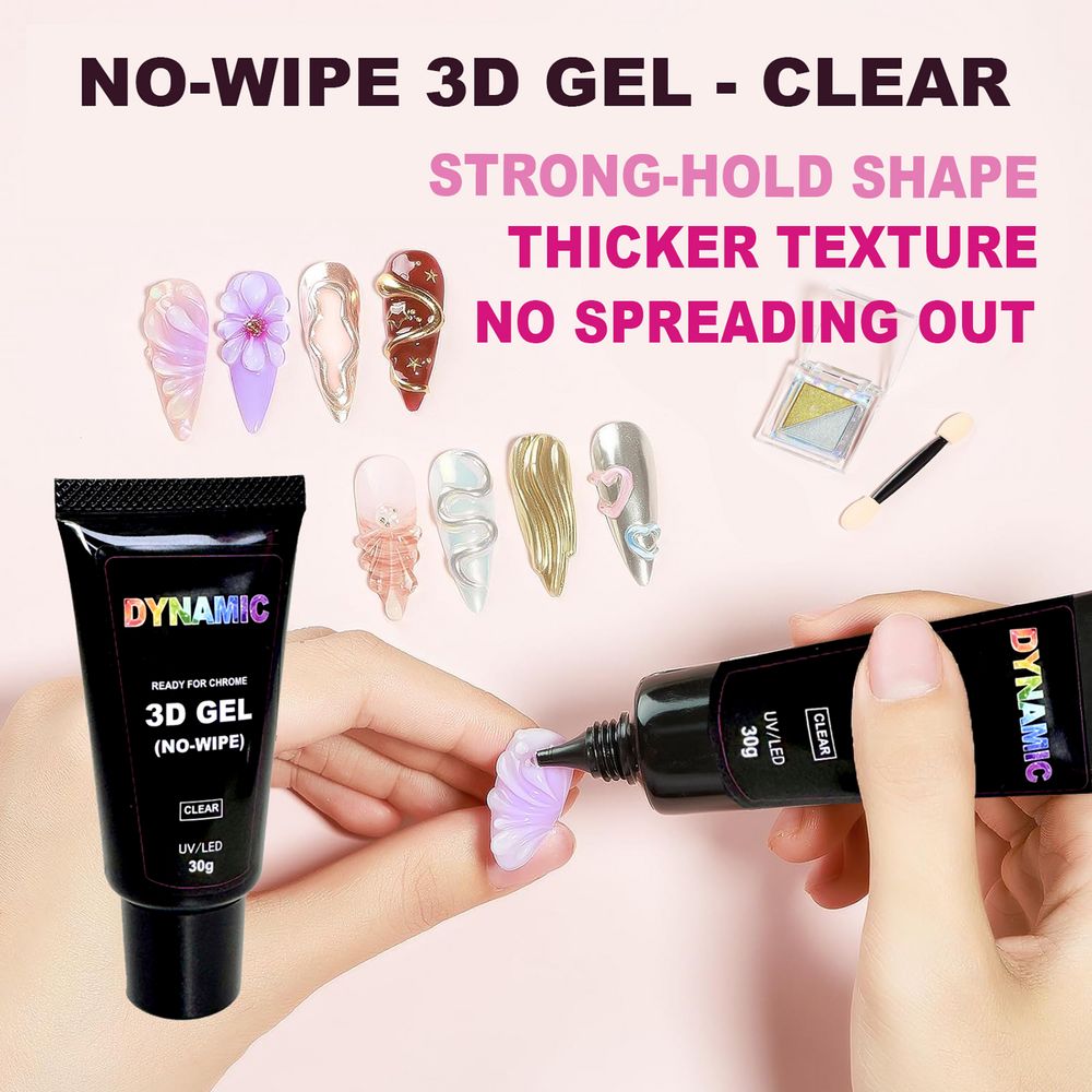 No-wipe 3D Nail Gel: How to Create Salon-Quality 3D Art