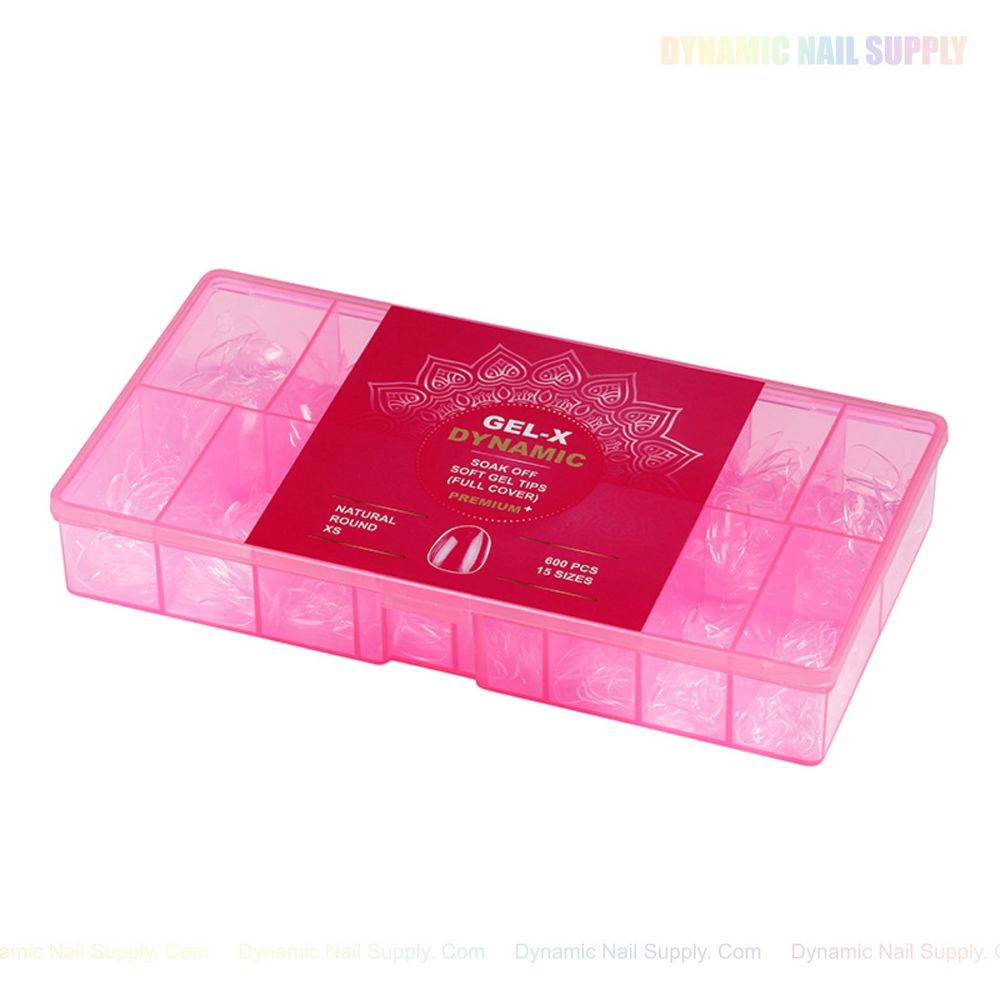 Clear round soft-gel nail tips - 3