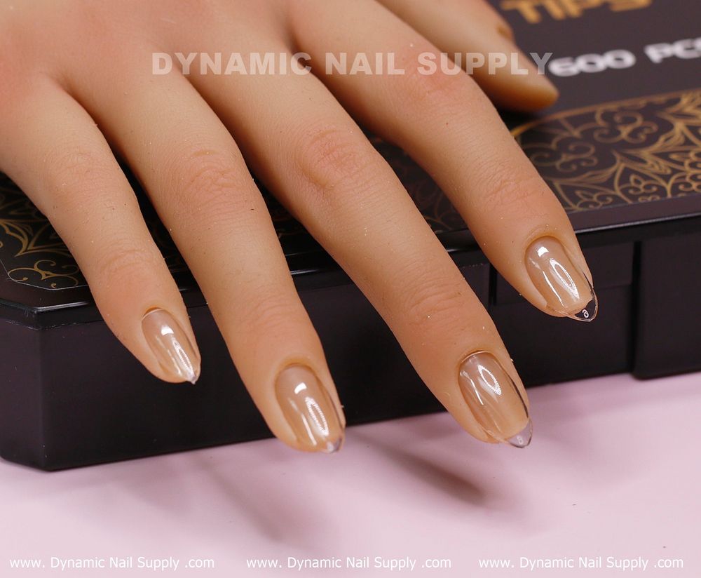 Clear short almond gel tips box - 11