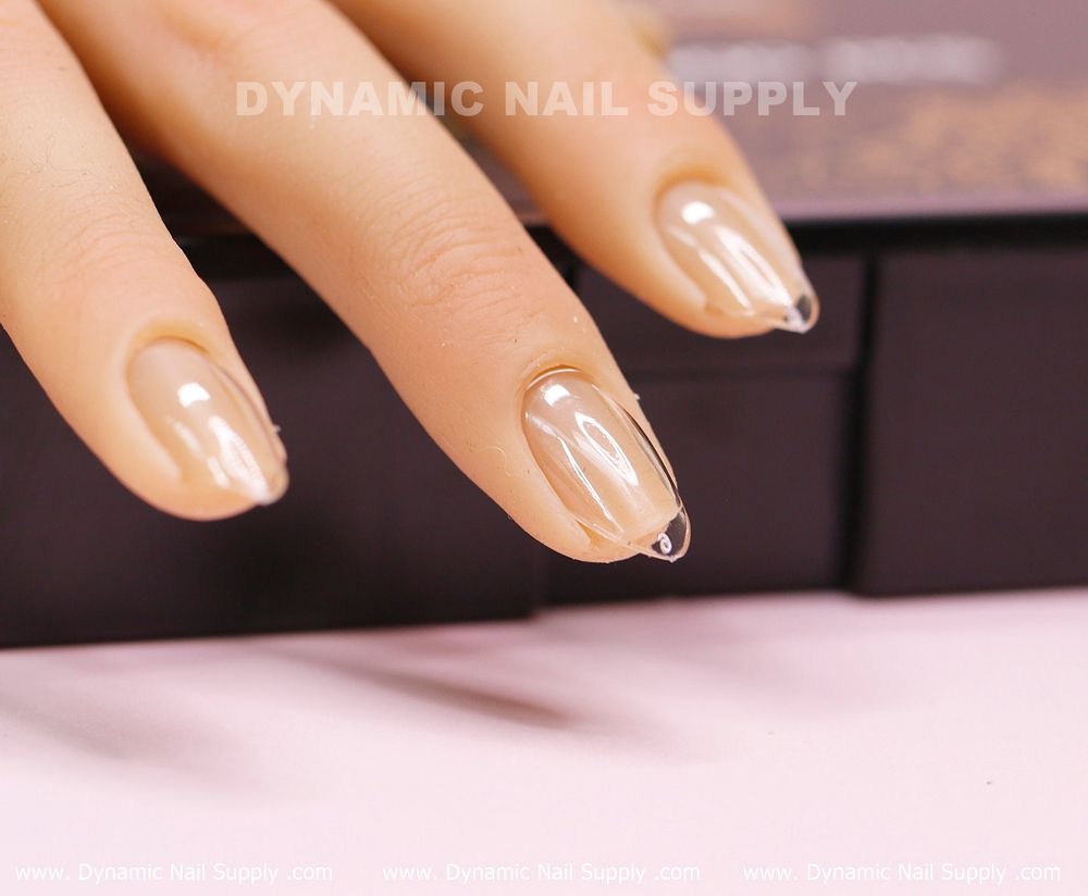 Clear short almond gel tips box - 7